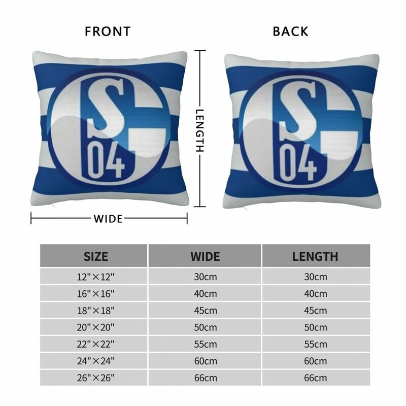 FC Schalke 04 Square Pillow Case for Sofa Throw Pillow