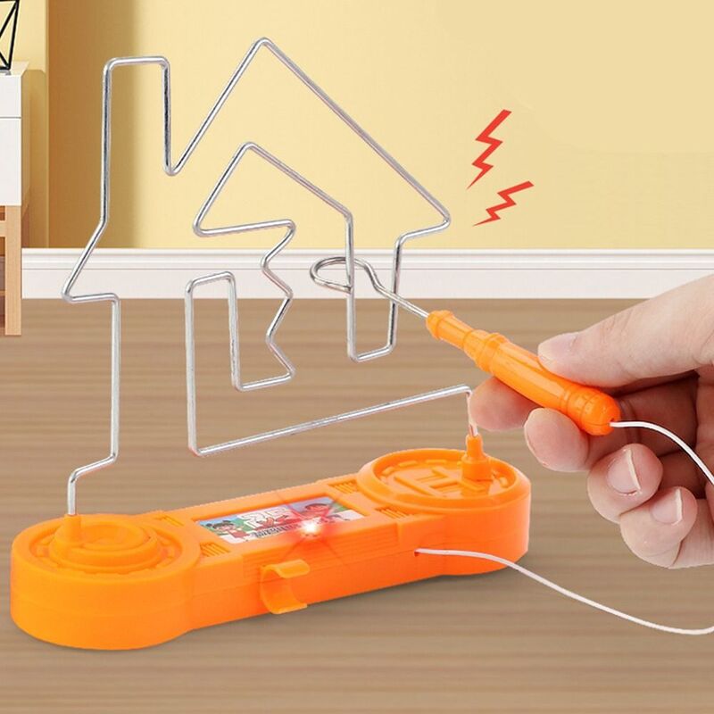 Concentration Exercises Electric Touch Maze Education House Shock Wire Maze Plastic Science Experiment Game Maze Wire Board Boy