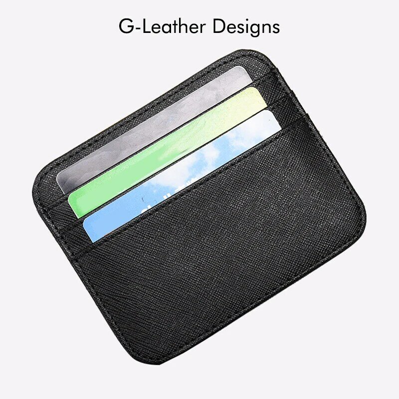 Fashion Cow Spilt Leather Card Holder Saffiano Leather Credit Card Cases RFID Blocking With 7 Card Slots Custom Initials Name