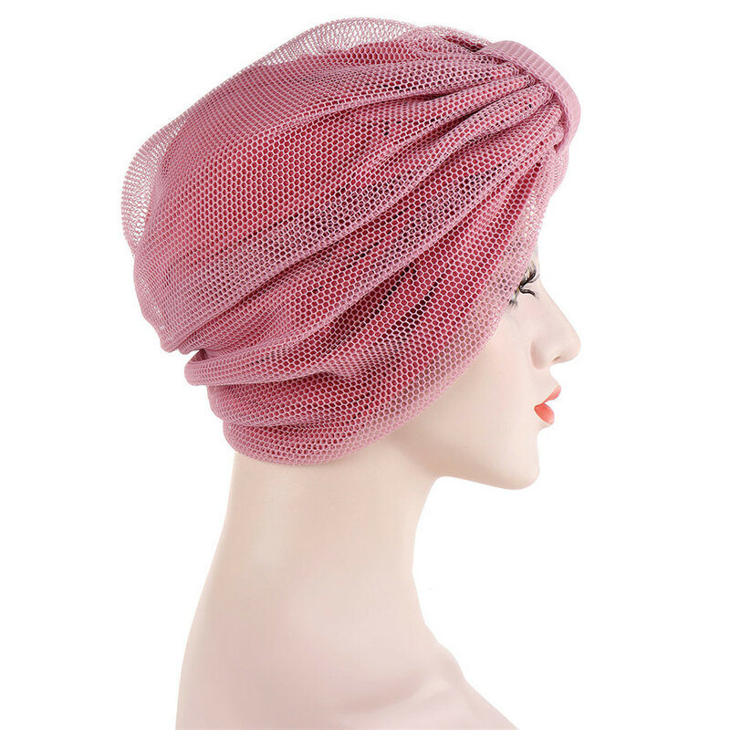 2022 New African Headtie Already Made Turban Mesh Cap Women Head Wraps Hijab Auto Geles Aso Oke Gele Head Wrap Bonnet Chemo Hat