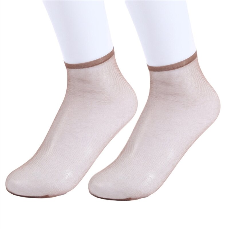 Повседневные женские прозрачные эластичные шелковые носки, Нейлоновые женские летние короткие Дышащие Короткие чулки до щиколотки для ежедневного ношения, оптовая продажа
