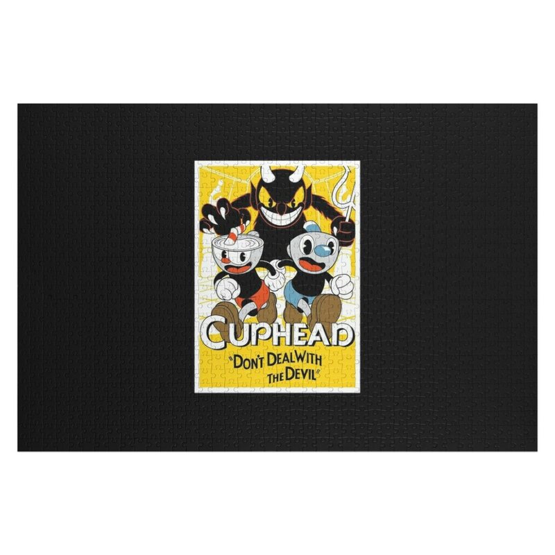 Cuphead Jigsaw Puzzle Custom Name Wood Wooden Boxes Wood Animals Puzzle
