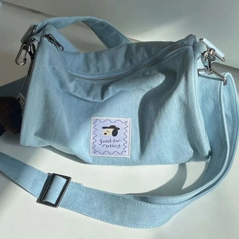 Denim Crossbody Bag New Casual Adjustable Shoulder Bags Large Capacity Vintage Tote Bags