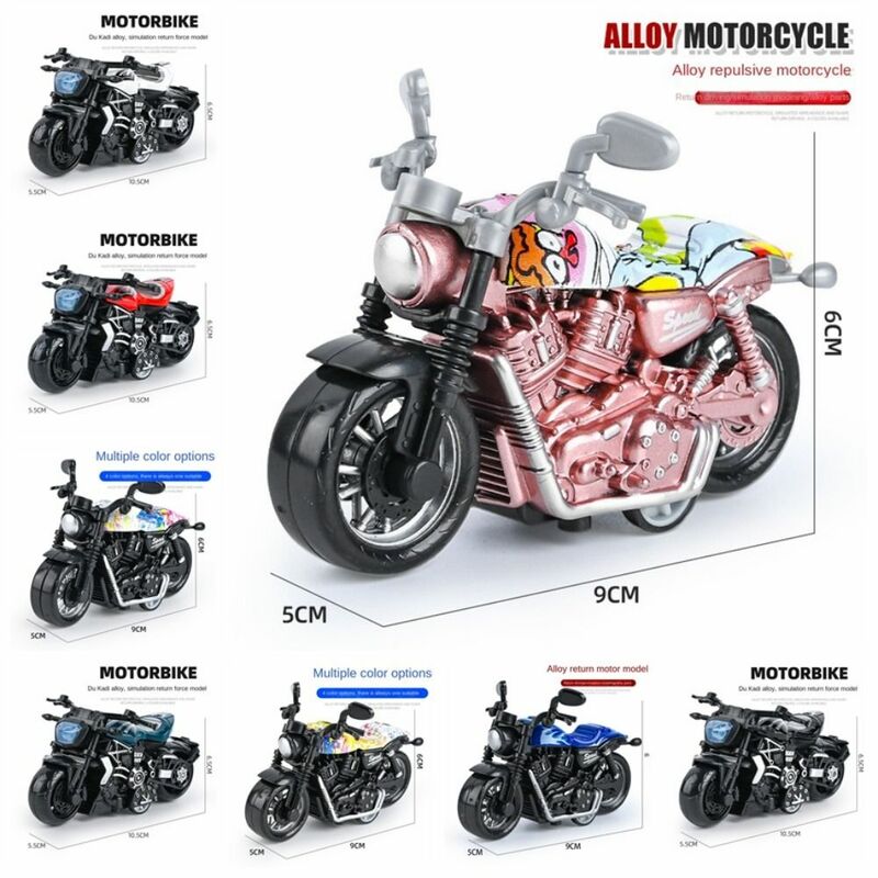 Mini modelo de motocicleta Pull Back, simulación de coche, locomotora de aleación, figuras de acción