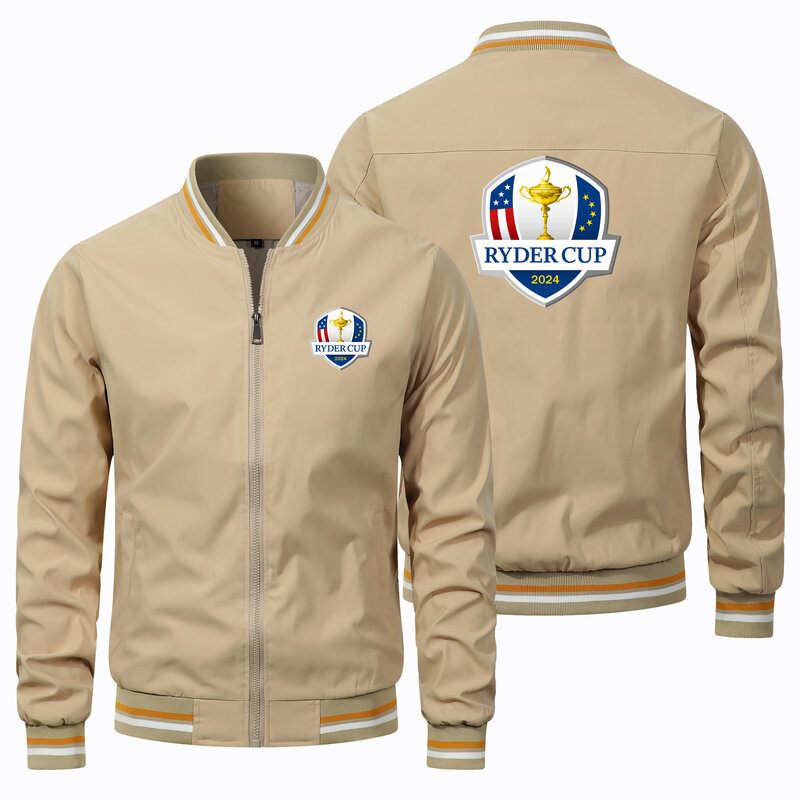 2024 라이더 컵 골프 재킷 남성용, 야외 스포츠 오버사이즈 유니폼, 저스틴 토마스 선풍기 탑