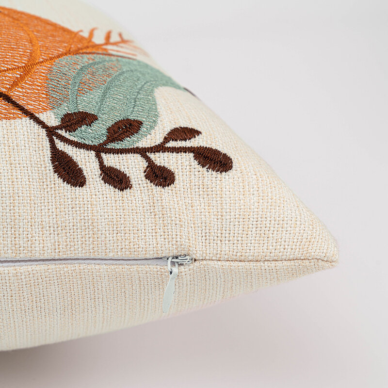 Чехол для подушки с вышивкой в виде кленового листа и тыквы, 30 Х5, 0/45 х45 см