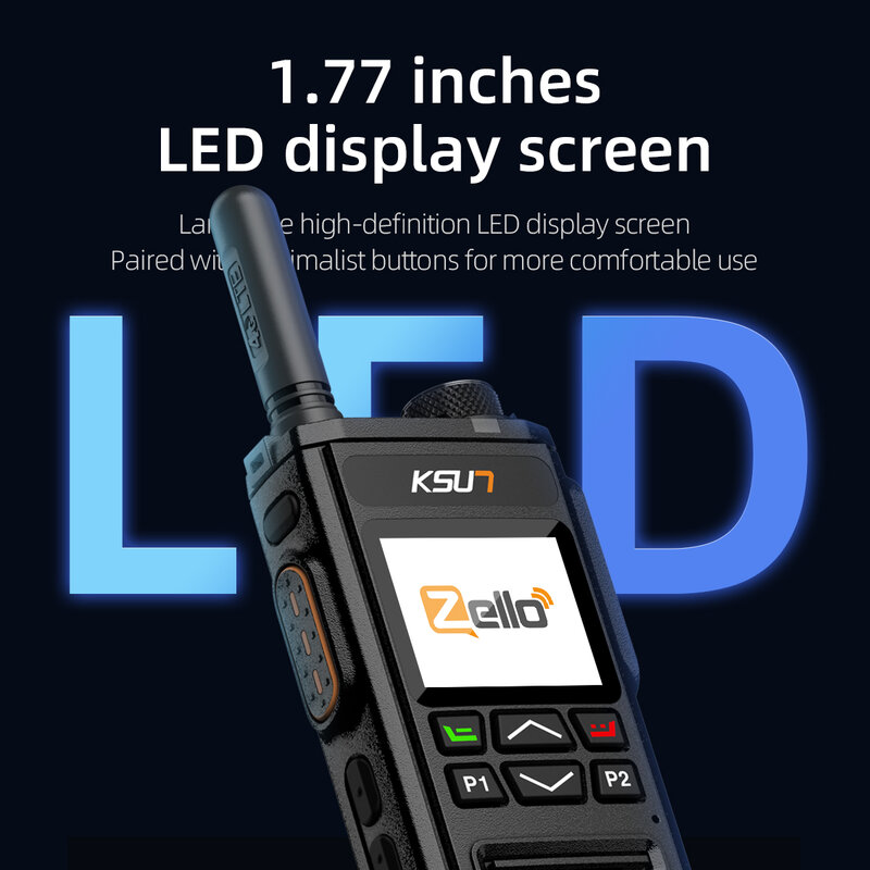 KSUN ZL35 sim card poc radio long range zello mobile phone 4g lte 200 500 km 1000 3000 mile walkie talkie de largo alcance