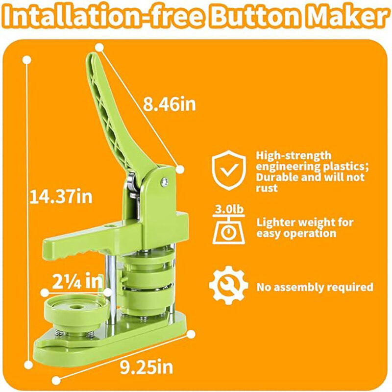 Badge Pin Button Maker Machine DIY 58MM Badges Set with 100Pcs Button Parts+Circle Cutter Badge Press Maker Machine