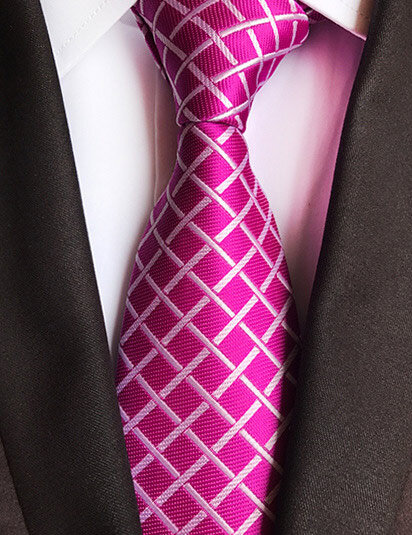 Klasyczne 8CM krawat z poliestru mężczyzn krawat w kratkę formalne przyjęcie weselne akcesoria do prezentów biura niebiesko-zielone