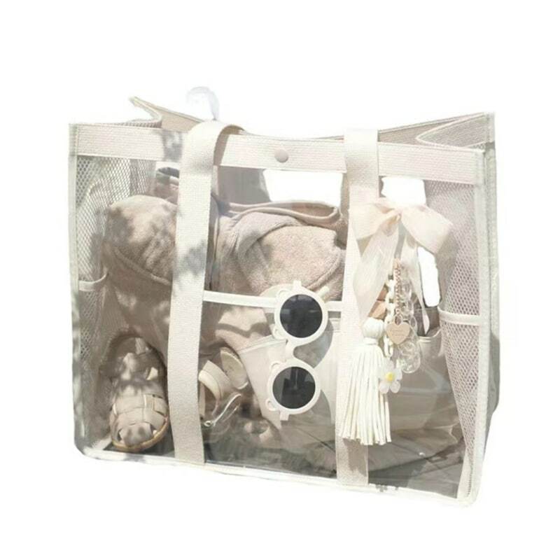 Clear Tote Bags Large Beaches Bags for Women Plastic Waterproof Clear Bag PVC Gym Tote Bags for Summer Pool Stadium Work