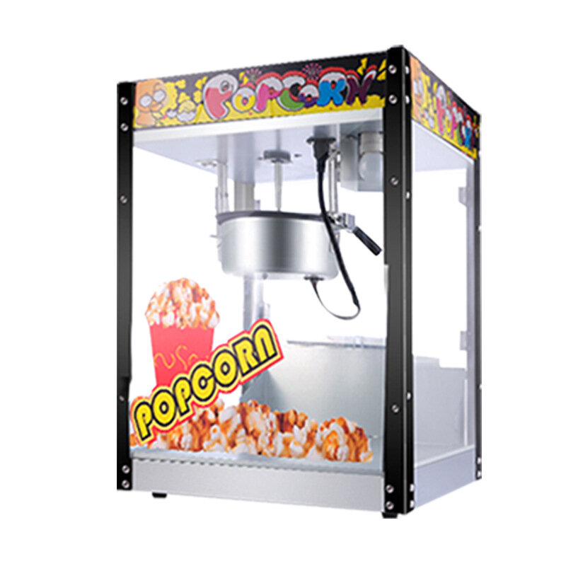 Popcorn Machine Full-Automatic Electric Commercial Black Desktop Flat Top High Explosion Rate