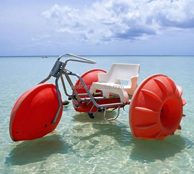 مادة الألياف الزجاجية Trike المياه للأطفال والكبار ، 3 عجلات كبيرة دراجة ثلاثية العجلات المياه ، قارب القدم ، دورة الأسماك للبيع