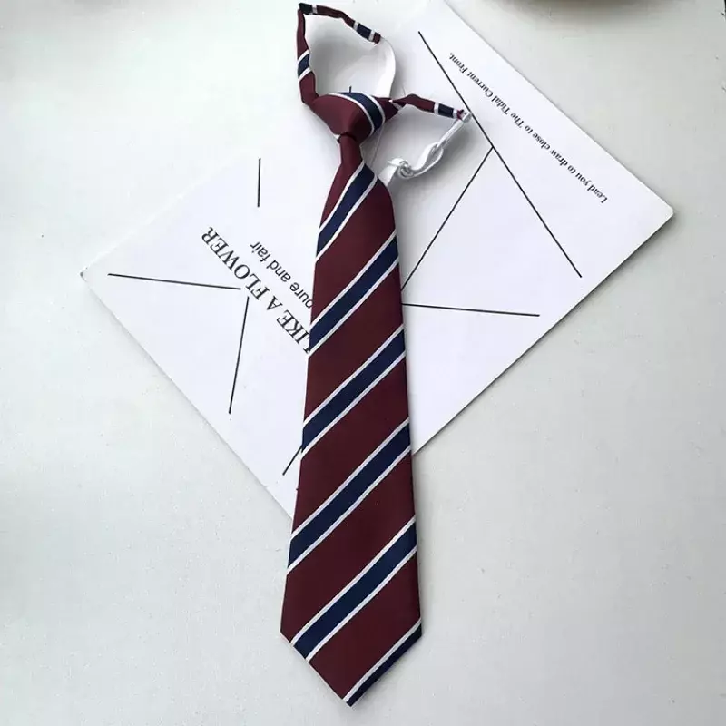 Corbata japonesa JK para mujer, accesorios de ropa para decorar uniforme de estudiante, pajarita de mano, corbatas de rayas rojas de estilo universitario para niñas
