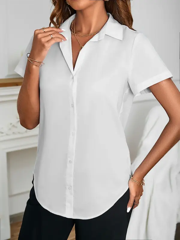 Свободные дышащие блузки размера плюс, рубашка средней длины, корейские повседневные осенние Рубашки, Женские Простые однотонные рубашки с длинным рукавом