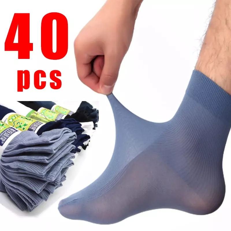 20 Paar Männer Socken Bambus faser kurze Socken dünne elastische seidige Socken Strümpfe Herren Frühling Sommer Herbst atmungsaktiv wurzelsthin