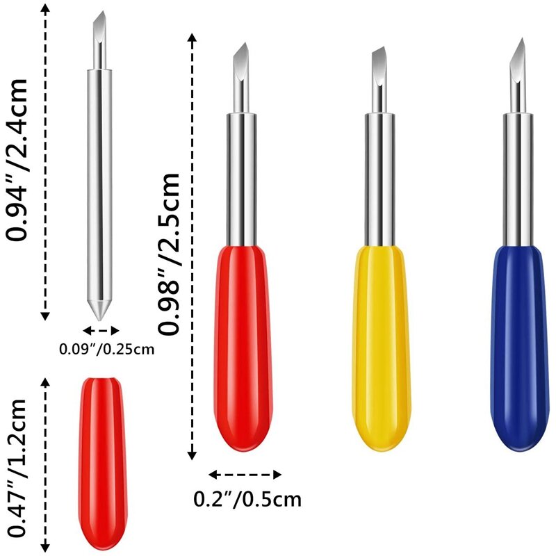 LUDA-cuchillas de corte 200, para Explore Air / Air 2 Maker Expression, Plotter de corte de 30/40/60 grados, cuchillas de repuesto