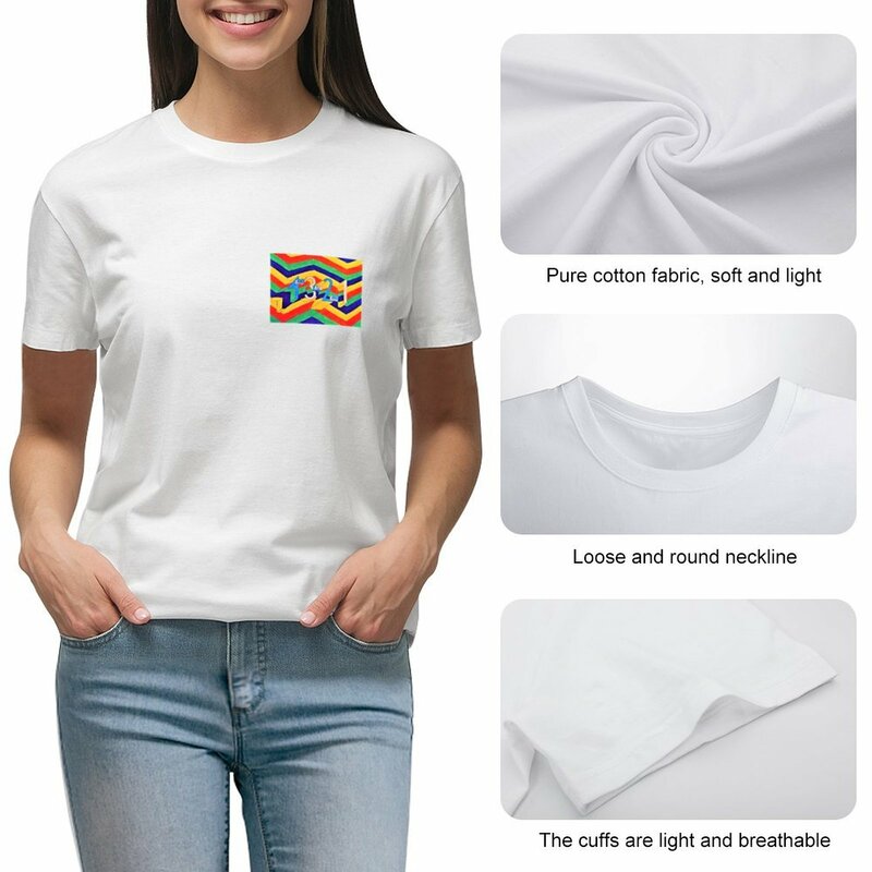 와이드 시티 오프닝 테마 티셔츠, 귀여운 그래픽 상의, 여성용 티셔츠