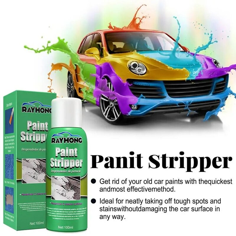 Removedor de pintura para rueda de coche, herramienta de limpieza de 100ml con cepillo, limpieza sin rastro, raspado de pintura, superficie de Metal, pelado de pintura, cuidado efectivo