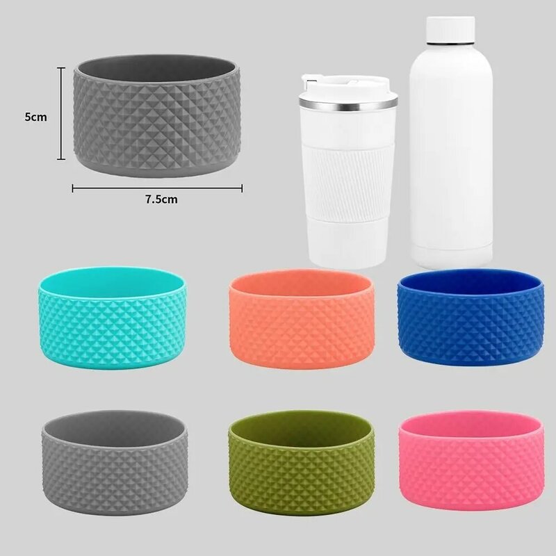 Protective Boot Silicone Bottom Cover for Tyeso for Flask Water Bottle 12oz-40oz Bottom Sleeve Cover 71-75mm Diameter Anti Slip