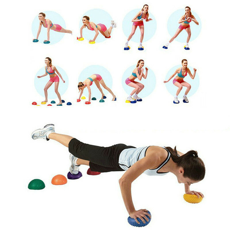 Bola de equilíbrio engraçado para exercício físico, Brinquedos esportivos ao ar livre para crianças, Kids Game, Durian Yoga Balls, Equipamento de treinamento, 3pcs