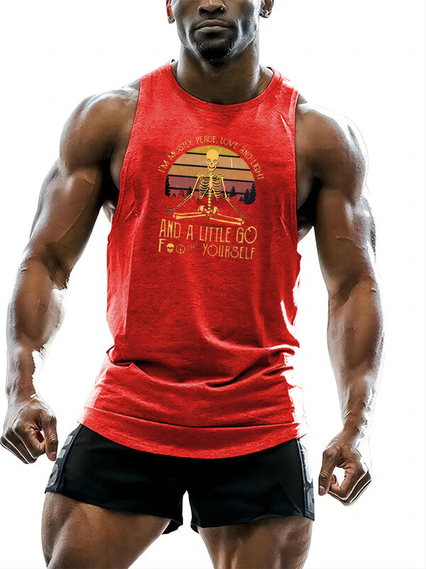 2d kreativ gedruckt im Freien vier Jahreszeiten Fitness studio Erwachsenen Männer Kleidung Tanktops T-Shirt Sport Stil lässig atmungsaktiv Rundhals ausschnitt