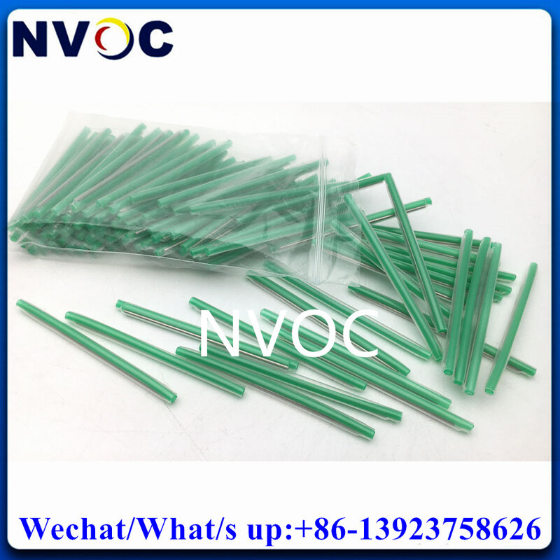 1000Pcs 40mm 45mm 50mm 60mm Fiber Optic Fusion Splice Protection Sleeves Green Color Heat Shrinkable Tube Protective Protector