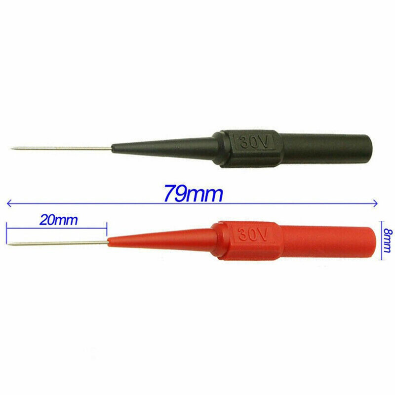 2 Pcs Digital Multimeter Probe Measuring Device Clamp Copper Test Lead Digital Multimeter Test Equipment 1A/30V Test Probes Plug