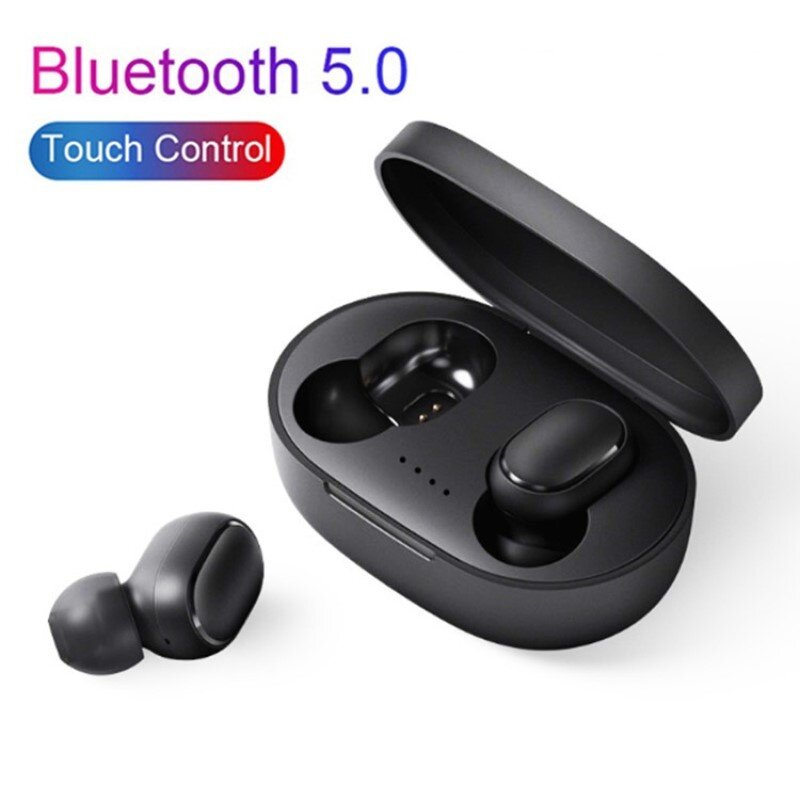 A6S Headset TWS nirkabel Bluetooth, headphone olahraga Stereo ponsel Bluetooth earbud untuk Xiaomi Huawei iPhone