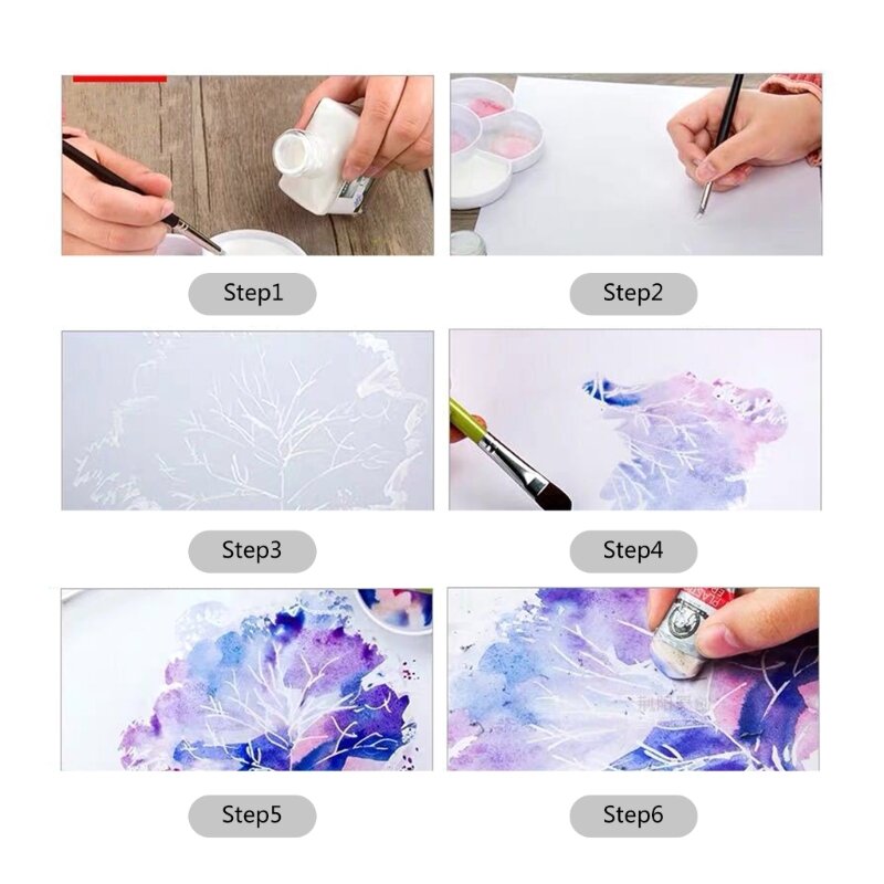 Art Masking Fluid Quickly Art Masking Fluid for Ink Watercolor Red Blue