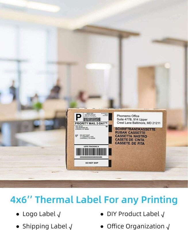 Papel de impresión de hoja Express 4*6/3.5*1.125 papel termosensible a prueba de tres etiquetas adhesivas
