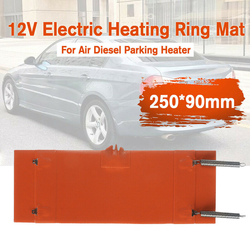 12V 250x90mm Electric Heating Ring Heater Mat Air Diesel Parking Heating Plate Engine Block Tanks Oil Pan Heater Pad