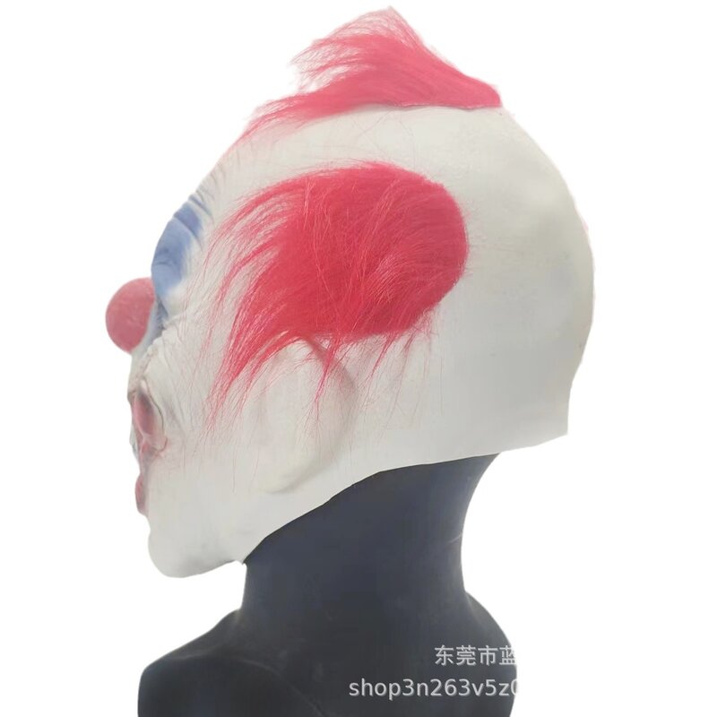 Masque de Clown Rouge en Latex, Chapeau d'Halloween, Accessoires de Cosplay, Nouvelle Collection