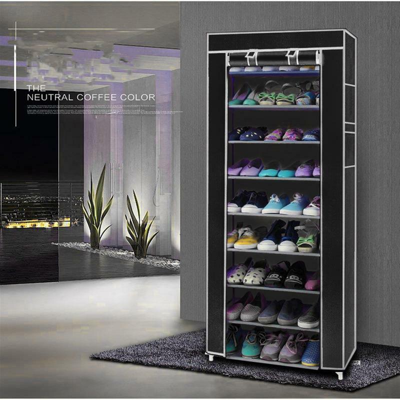 Shoe Cabinets Simple Dustproof Fabric Organizer Stand Holder Hallway Saving Space Shoe Shelf Home Furniture Storage Shoe Rack