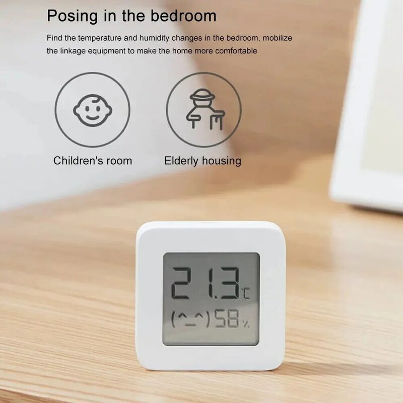 Xiaomi Mijia Bluetooth Thermometer 2 Wireless Smart Electric Digital LCD Hygrometer Thermometer Work with Mijia APP With Battery