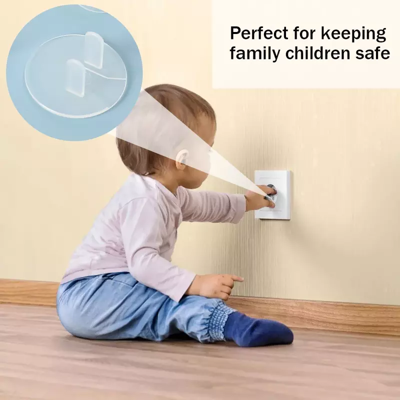 Juste de protection anti-choc électrique pour bébé et enfant, accessoire de sécurité transparent pour prise de courant, 1/10 pièces