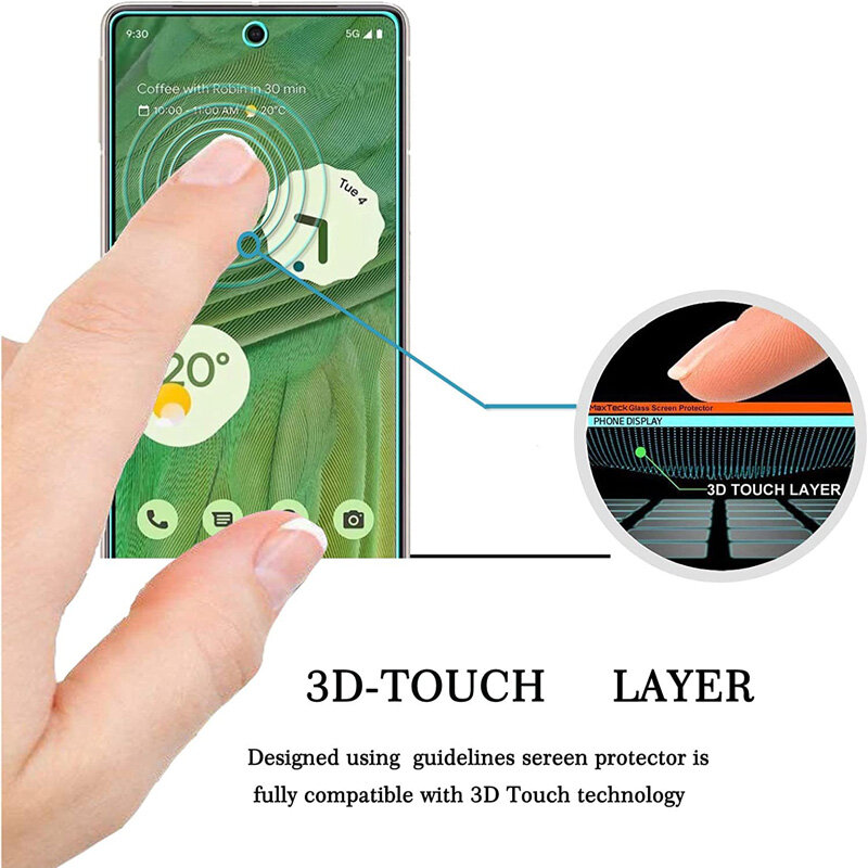 Vidrio templado transparente para móvil, película protectora de pantalla para Google Pixel 8 Pro, 8A, 7, 7A, 6, 6A, 5, 5A, 4A, 4 XL, 3, 9H, 4 piezas