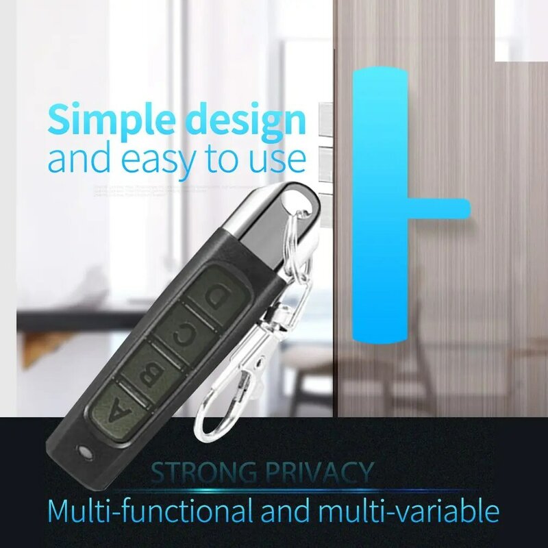 433MHz Copy Remote Control Electric Garage Door Duplicator Fixed Code Learning Code Rolling Code 4-Button Transmitter For Garage