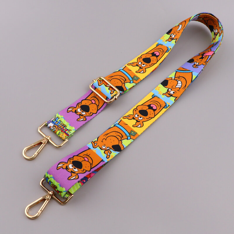 Cute Cartoon Dog Pattern tracolla tracolla regolabile cinture larghe sostituzione adatta per borsa Crossbody Gold Buckle accessori