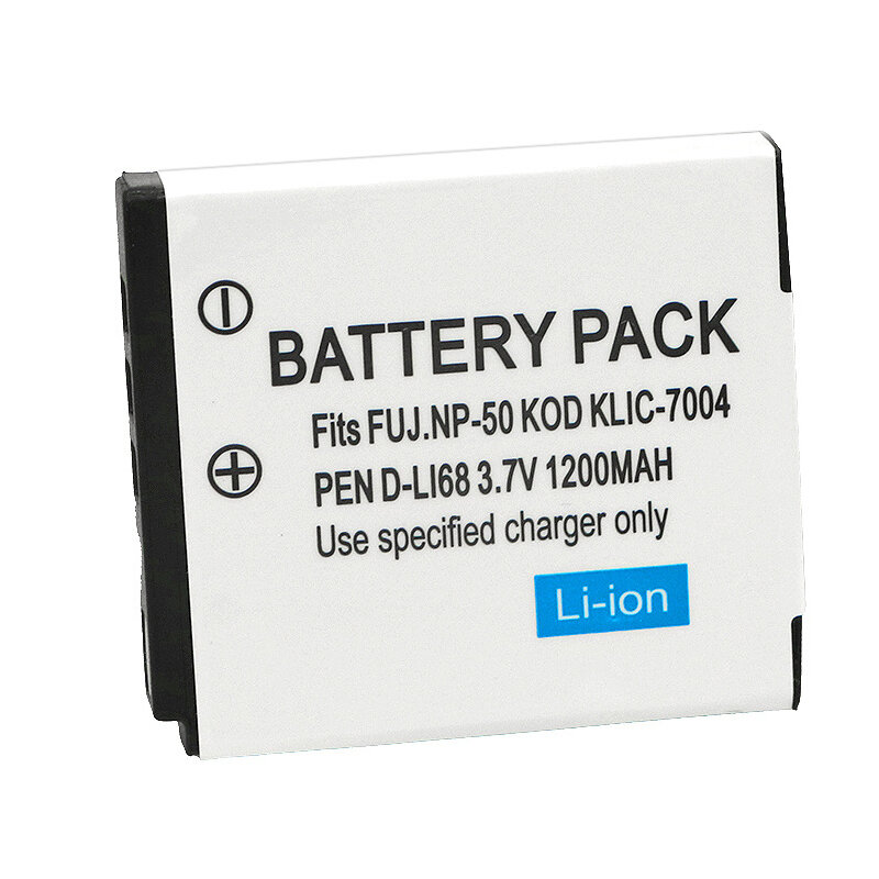 1200Mah NP-50 D-Li68 Np50 Dli68 KLIC-7004 Batterij + Lcd Usb Oplader Voor Fujifilm X 10 X20 F200exr F75exr F70exr F80exr