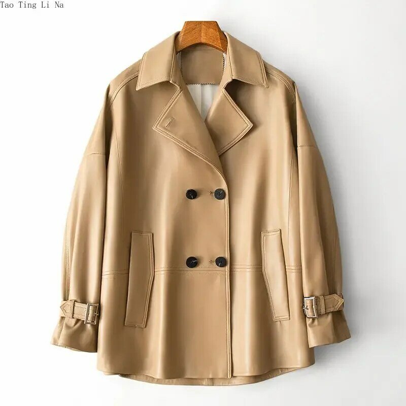 2023 Women New Real Sheepskin Jacket Genuine Leather Casual Jacket H41