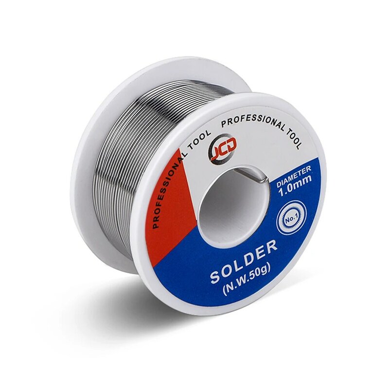 JCD solda rolo de fio, estanho chumbo, derreter Rosin Core solda, 50g, 0.6mm, 0.8mm, 1.0mm, 1.2mm, 1.5mm, 60mm, 40 Flux, 2,0%, 45FT