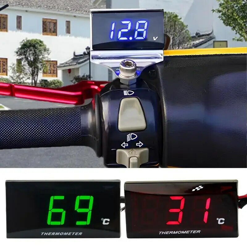 مستشعر عالمي مقياس درجة الحرارة سكوتر سباق KOSO دراجة نارية ميزان الحرارة درجة حرارة الماء مقياس صغير واضح LCD شاشة رقمية