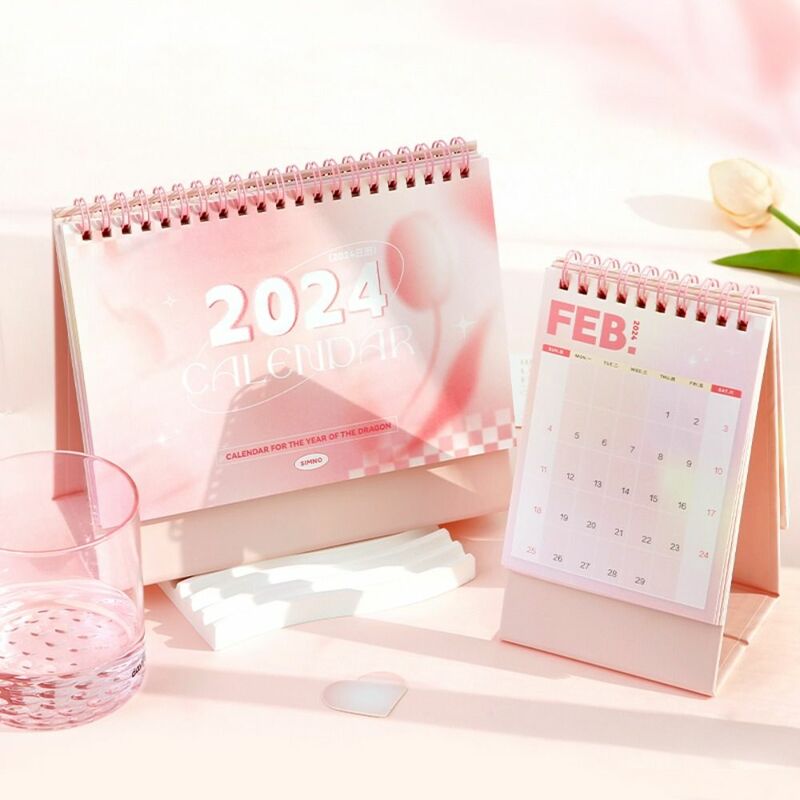 Standing Flip Calendar, Programação Diária, Agenda Anual, Desktop Organizer, 2022