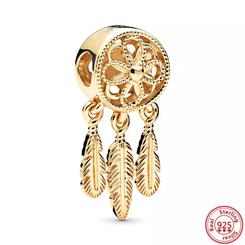 925 Sterling Zilveren Gouden Charme Kroon Stamboom Veiligheidsketting Holle Kralen Voor Originele Pandora Armbanden Vrouwen Sieraden Diy