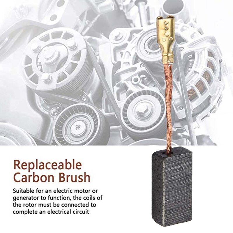 Sikat karbon Motor, untuk Gerinda sudut Bosch 15mm X 8mm X 5mm alat putar listrik, aksesori penggantian sikat karbon 8 buah