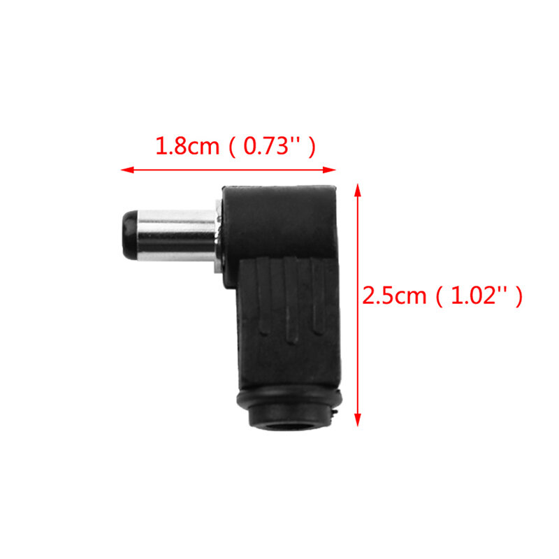 2Pcs DC Power Connector Adapter 90 Degree Angle 5.5x 2.1mm/2.5mm Male Plug To Female Jack Coupler Converter Jack Cord Connector
