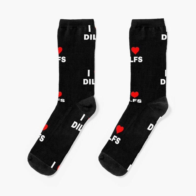 Ich liebe Dilfs Socken rutsch feste Fußball Strümpfe Socken Winter Frauen Socken Männer