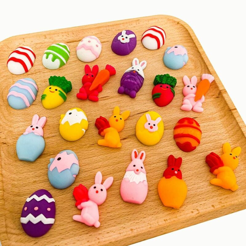 토끼 부활절 계란 필러 장난감, 재미있는 TPR 병아리 부활절 짜기 장난감, 부활절 계란 바구니 스터퍼 장난감, 어린이 장난감, 10 개