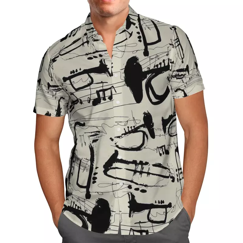Hawaiian Style Men's Shirt Short Sleeve 3D Printed Oversized Shirts for Men Streetwear Streetwear Cartoon Beach Graphic Tees Y2k