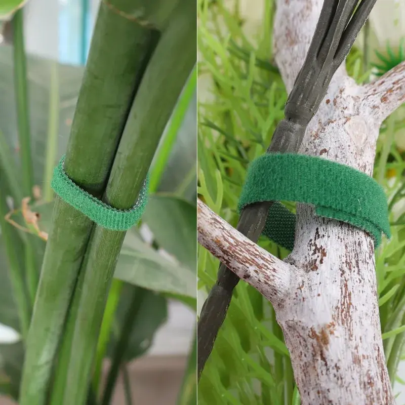 1/10 gulungan nilon ikatan tanaman perban disesuaikan Hook Loop pita pengencang tanaman bunga bungkus dukungan Ties aksesoris taman